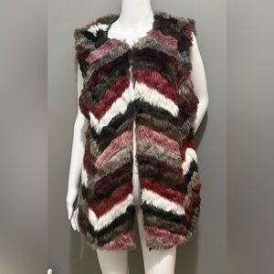 Fever Faux Fur Vest Size L